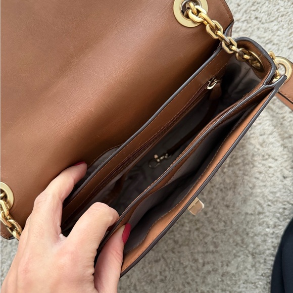 Authentic Michael Kors Natalie Large Heritage Signature Satchel Crossbody - Picture 7 of 8